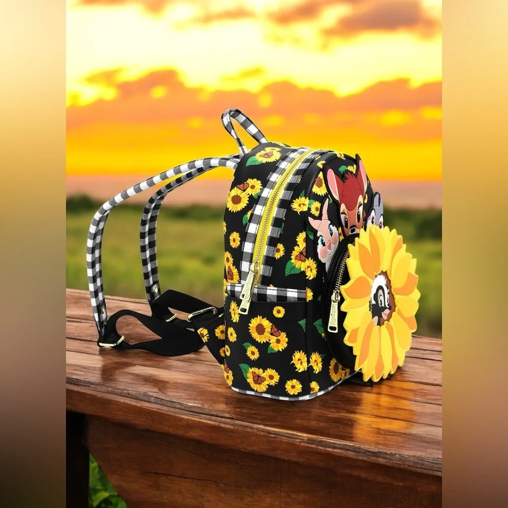 Loungefly Disney Bambi Sunflower Friends Mini-Backpack NWT